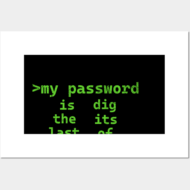 Pi Password Wall Art by kg07_shirts